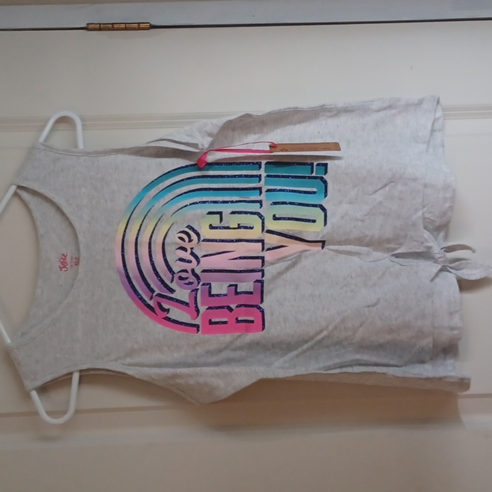 Justice Tami top girls sz‎ 16/18 rainbow summer vacation casual pinup